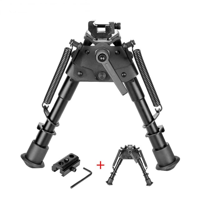 Tactical Adjustable Swivel Stud Bipod for Rifle Pivot Tilt Bipod with S Lock Lever for Rifle Stability and Target Shooting